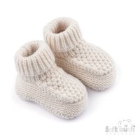 ABO712-BCOF: Coffee Ribbed Bootees
